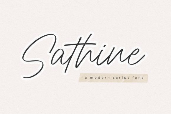 Sathine Font: Elegant Script for Modern Design
